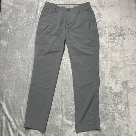 Under Armour Pants Mens 34x32 Gray Drive Performance Stretch Golf Casual - Picture 1 of 9